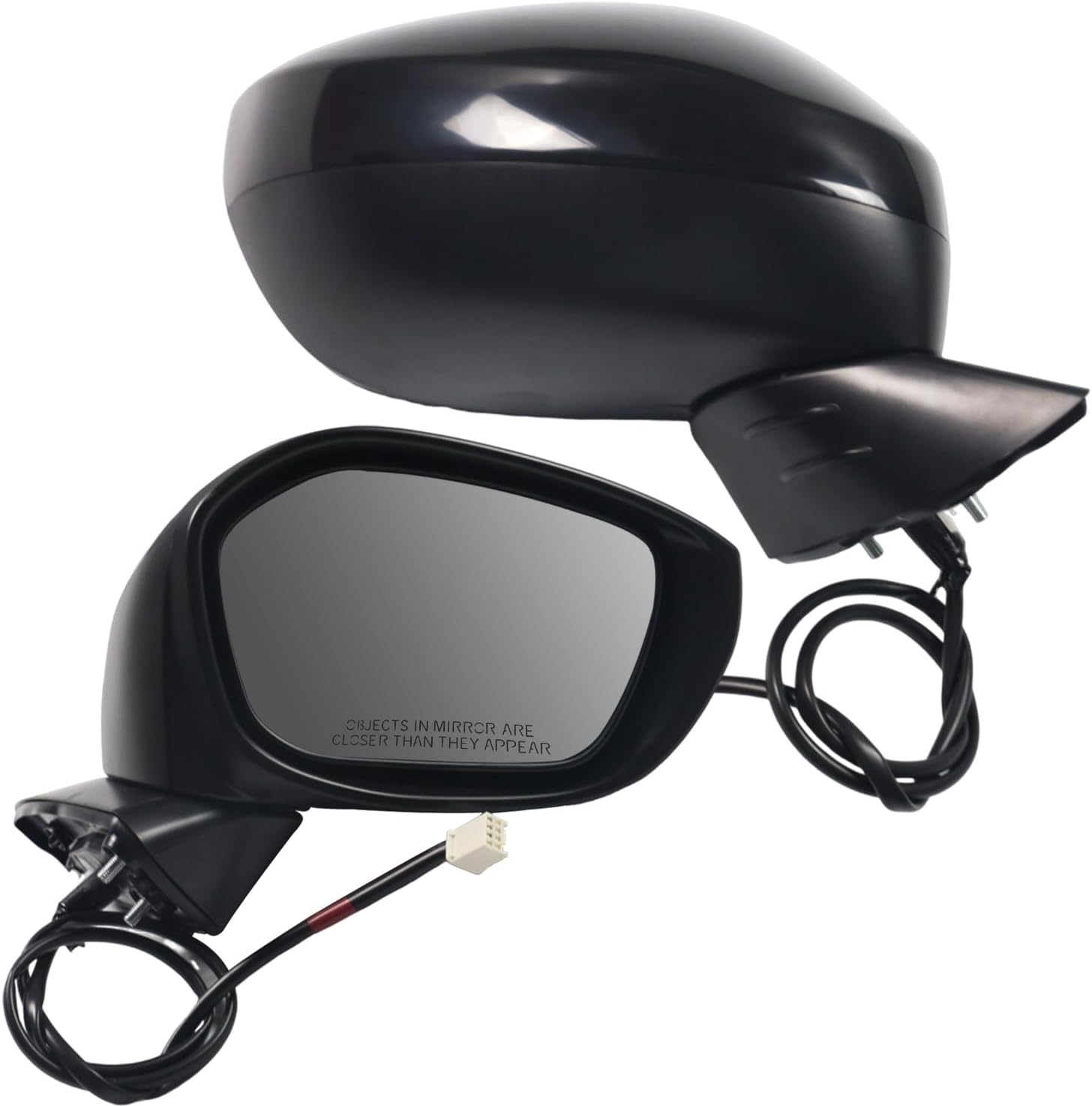 Side Mirror Car Door Mirror Fits for HONDA CIVIC 2022 2023 2024 Right Passenger Side | Power Adjustable Glass | Paint to Match |HO1321350 | BLACK (RH)-3 Pins