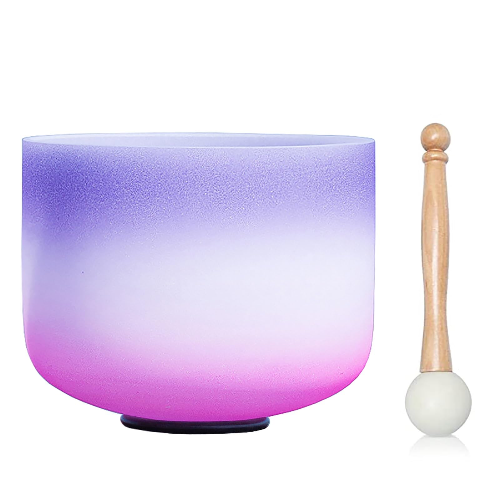 SBCGFY 432Hz Frosted Singing Bowl - Gradient Colour, 99.99% Natural Crystal Sound Bowl Chakra Music Bowl, Ideal for Yoga Relax Meditation & Sound Healing,11Inch D Note