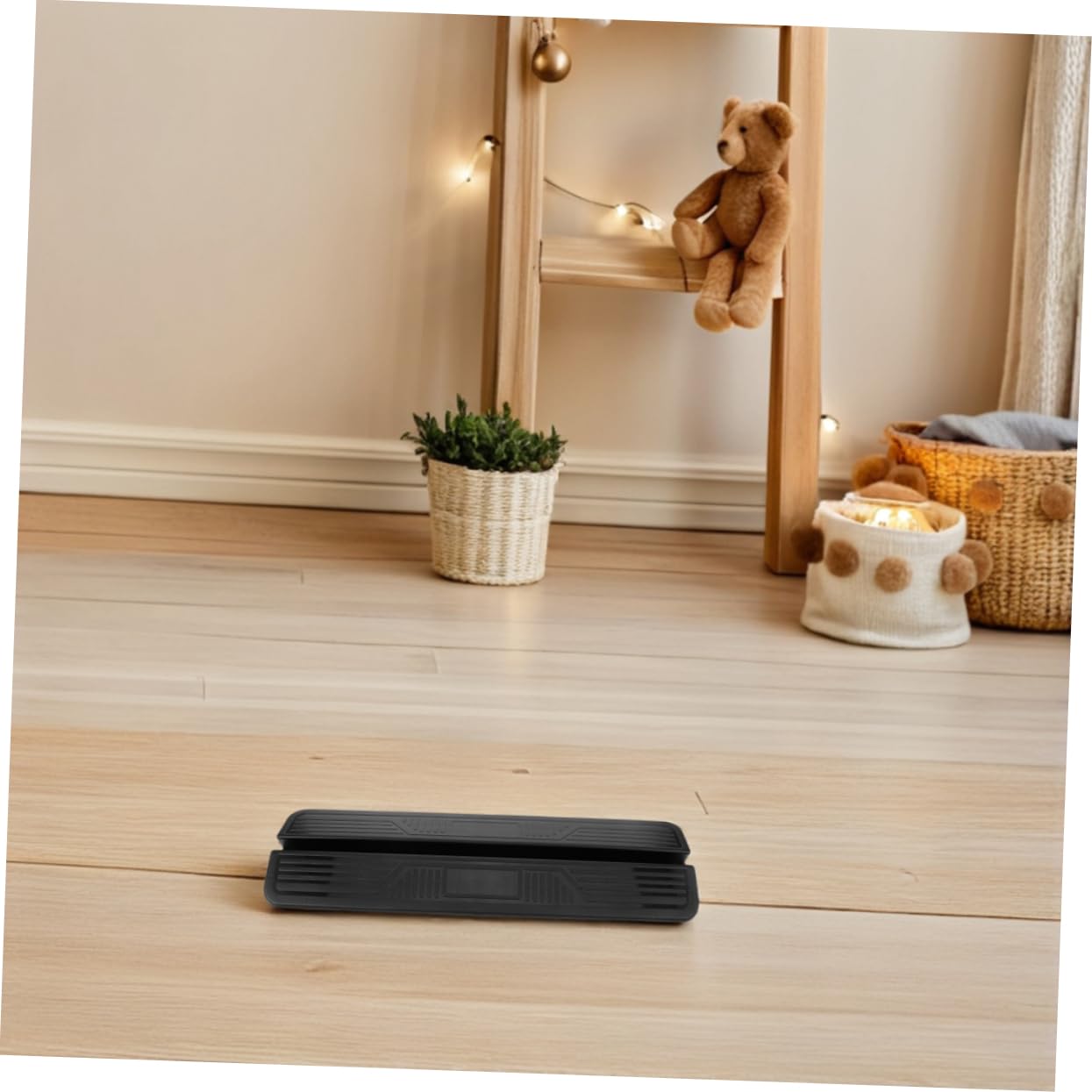 Safety Gate Support Feet - Sturdy Foot Pedal For Pet Gates & Baby Gates, Easy Install, Lightweight, Fits Stairs, Hallways, Doorways (Black)