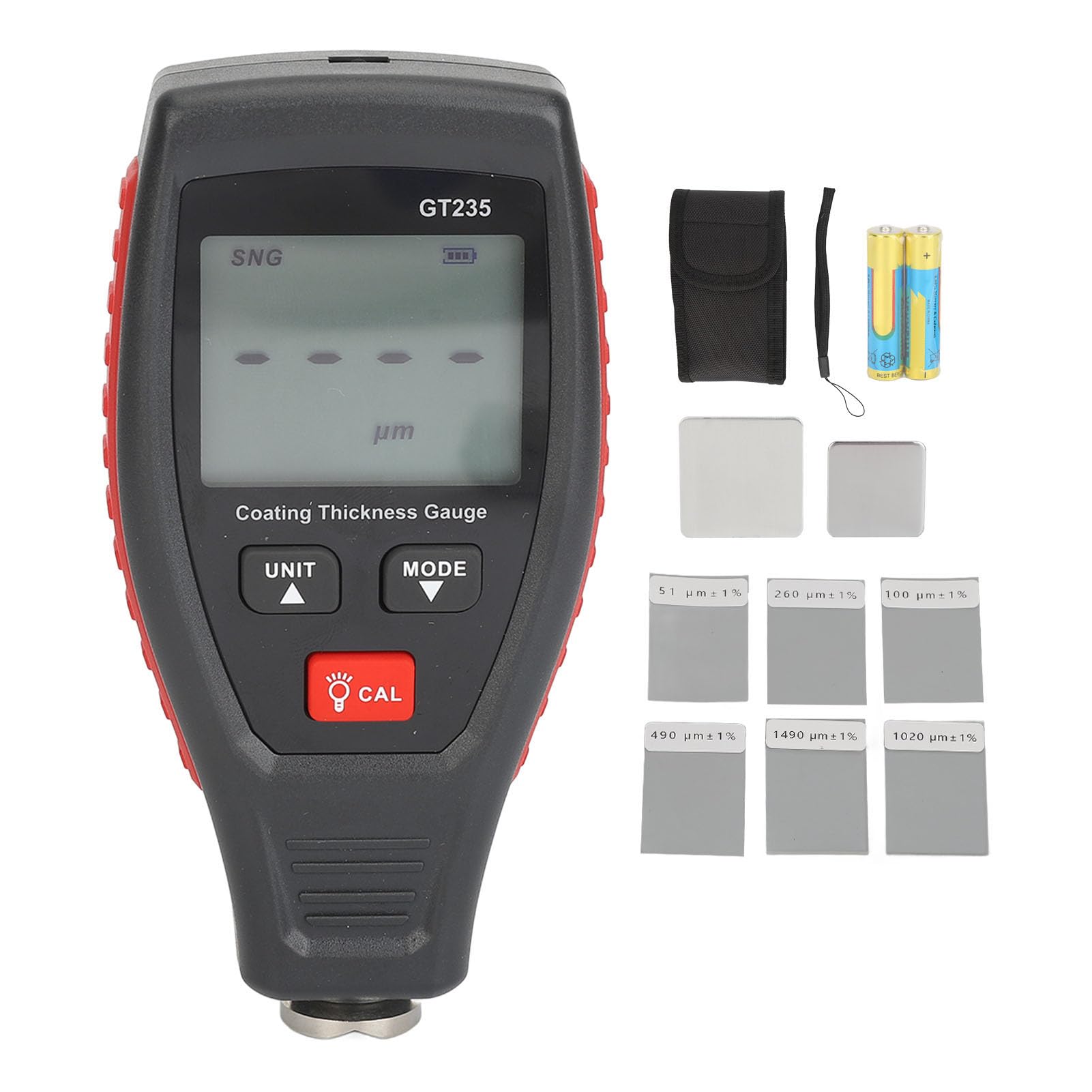 Paint Coating Thickness Gauge Paint Mil Thickness Meter Automatic Thickness Paint Meter Digital Paint Meter for Used Car GT235