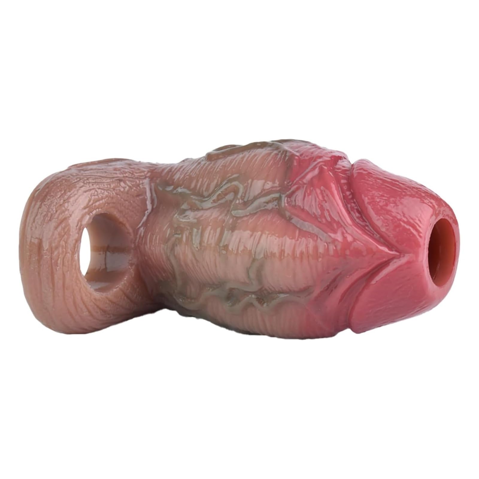 Funda ancha y grande for pene, funda alargadora de pene de silicona con anillo, masculina extensión reutilizable, juguete sexual adultos for hombres(A)