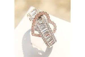 925 Sterling Silver Heart Diamond Ring