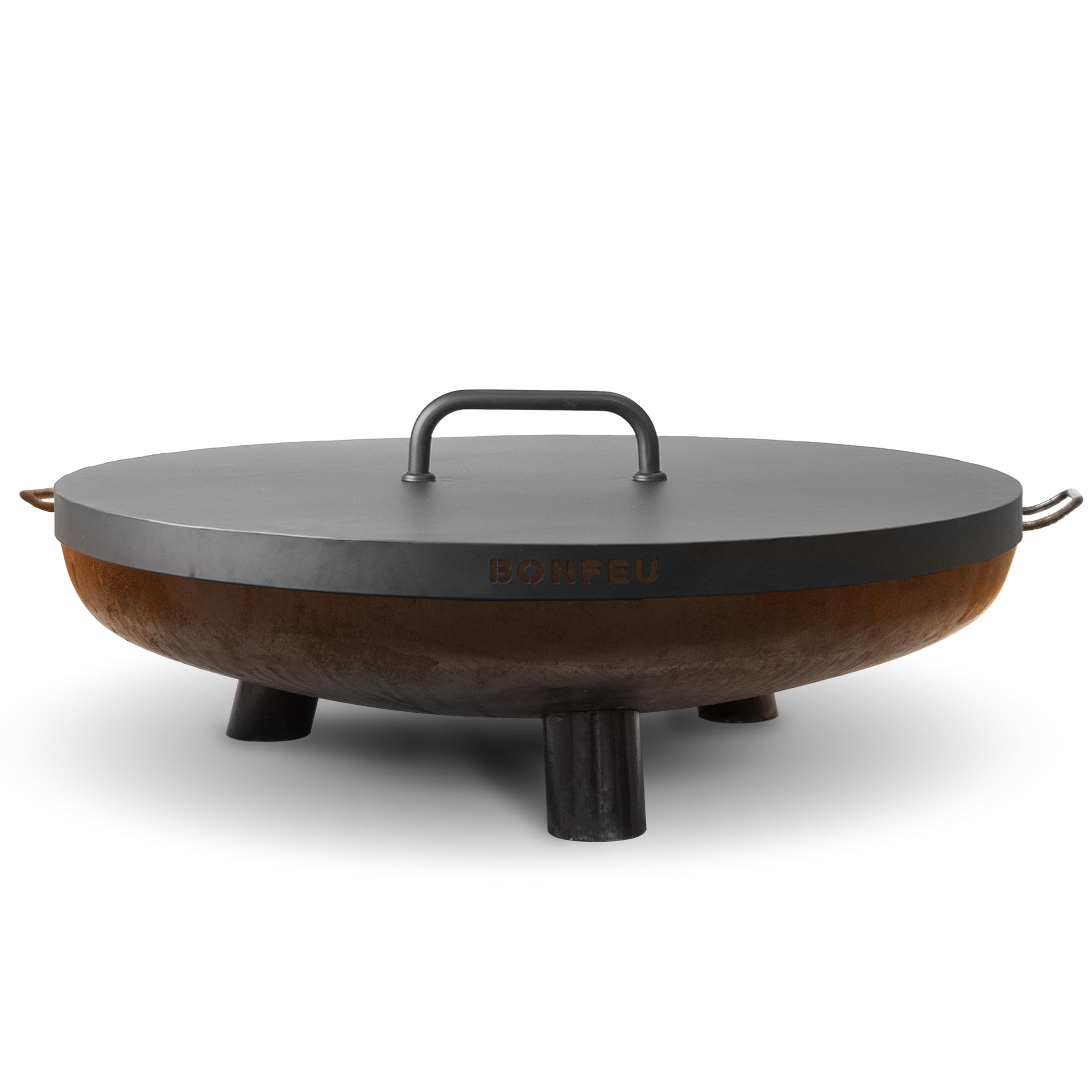 BonFeu BonBiza coperchio Ø80 - braciere da giardino - copertura - braciere - acciaio nero - per caminetti Ø80 cm - 80x80x9 cm