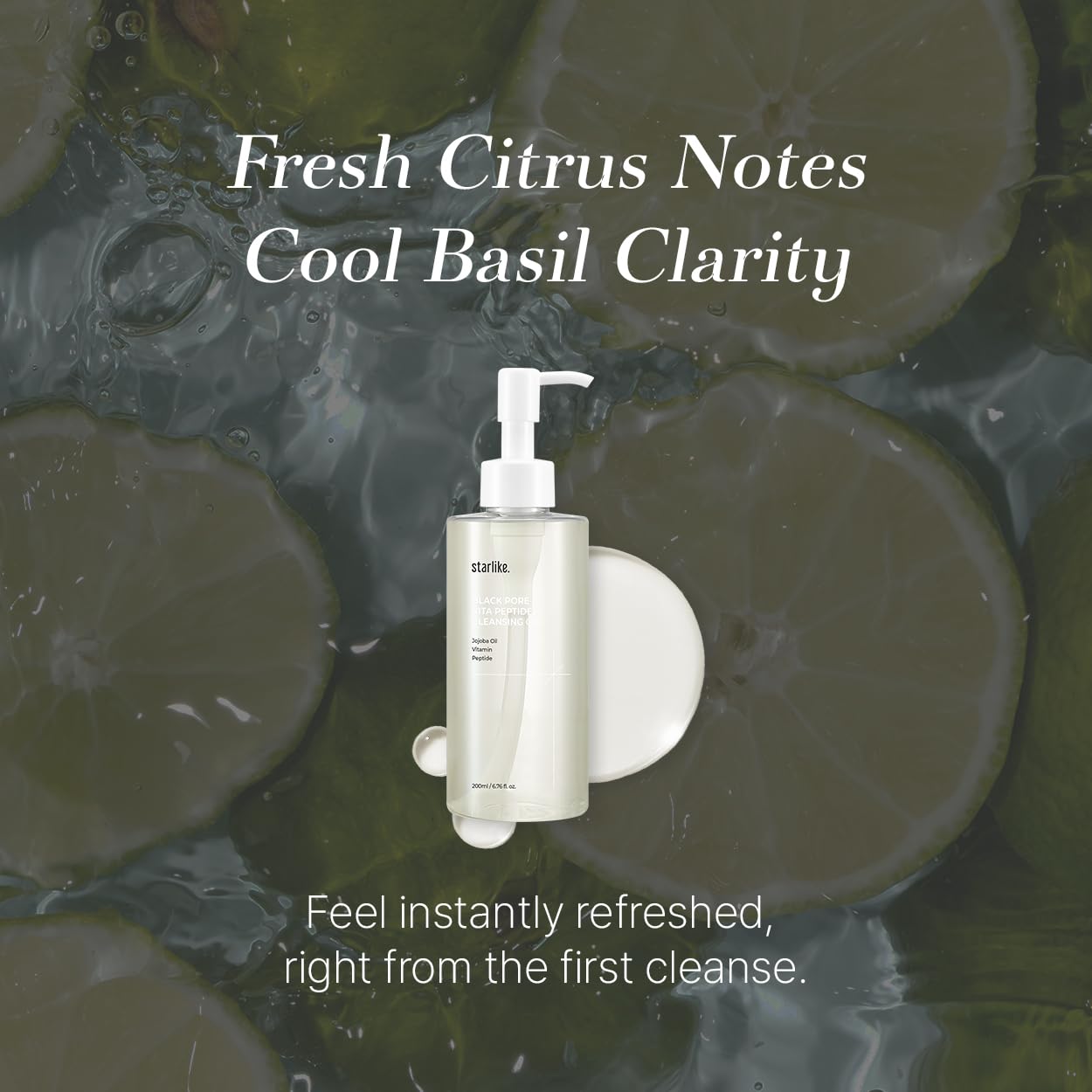 starlike Black Pore Vita Peptide Cleansing Oil I Jojoba 5%, AHA & LHA I Oil Cleanser for Face I Deep Cleansing Makeup Remover I Targets Clogging Blackheads I Korean Skincare I 6.76 Fl oz (200ml) - Image 7