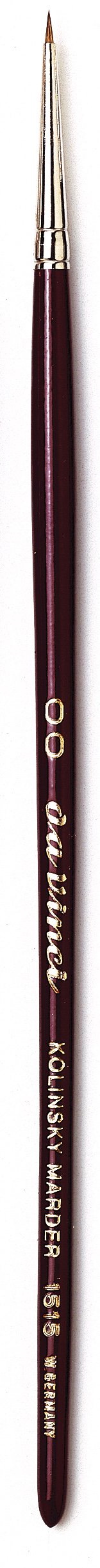 da Vinci Watercolor Series 1515 Maestro Paint Brush, Extra Short Retouching Kolinsky Red Sable, Size 2/0 (1515-2/0)