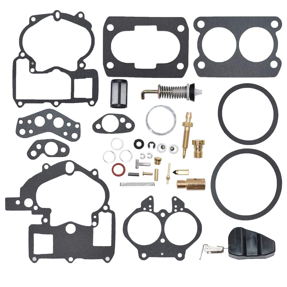 JDLLONG 3302-804844002 Carburetor Rebuild Repair Kit Fits Mercury Marine GM 2.5L 3.0L 4.3L 5.0L 5.7L Merc 3.7L Carburetor with FLOAT 1389-9562A1 1389-9563A1 1389-9564A1