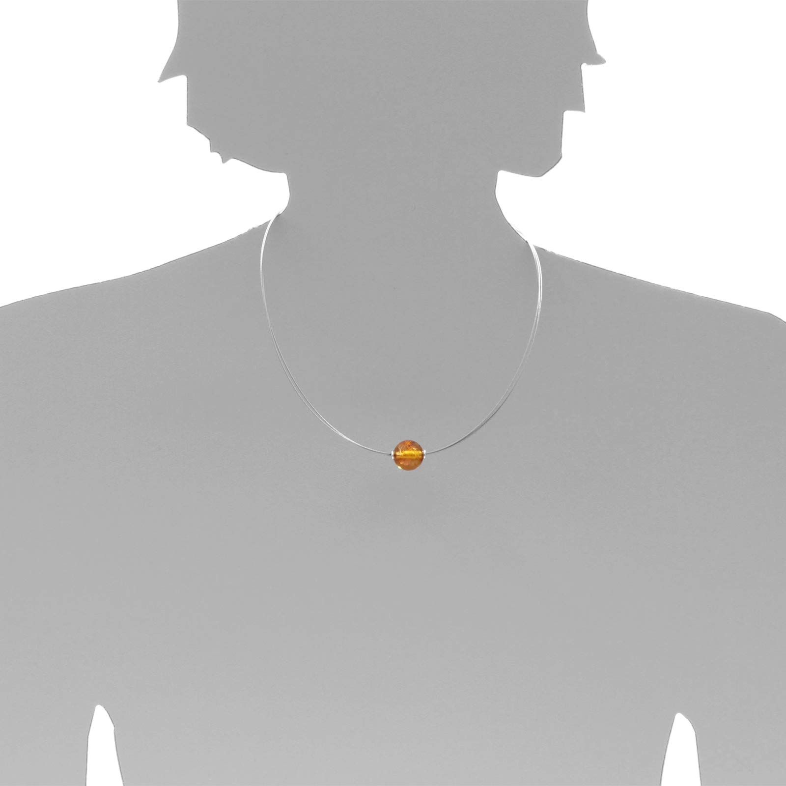Collier - Bernsteinkugel 13 mm - Bernstein -,