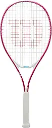 Wilson Ultra Power Raquete de tênis recreativa júnior de 63,5 cm - rosa/branco/azul