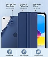 Vista 4 de MoKo Funda para iPad de 10.ª generación 2022, TPU suave translúcido esmerilado contraportada delgada funda protectora para iPad de 10.9 pulgadas