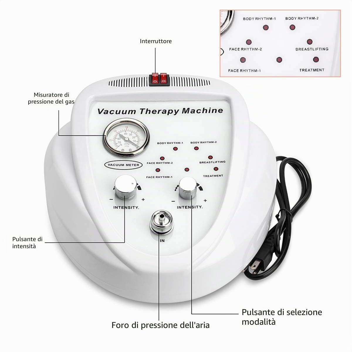 Yofuly Elettrico Massaggiatore per la Vuoto, Multifunzionale Massaggio Corpo a Vuoto, Macchina Massager del Vuoto per Coppettazione con 30 Coppe per il Vuoto e 3 Impugnature Gua Sha