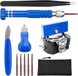 Juego de herramientas de acero inoxidable para reparación de | Accesorios de relojero, Juego de herramientas de reloj de acero inoxidable, kit de reparación de destornilladores resistentes