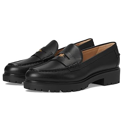 Lauren Ralph Lauren Marli Calfskin Penny Loafers High Women