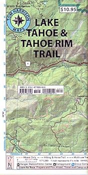 Map Lake Tahoe & Tahoe Rim Trail Book