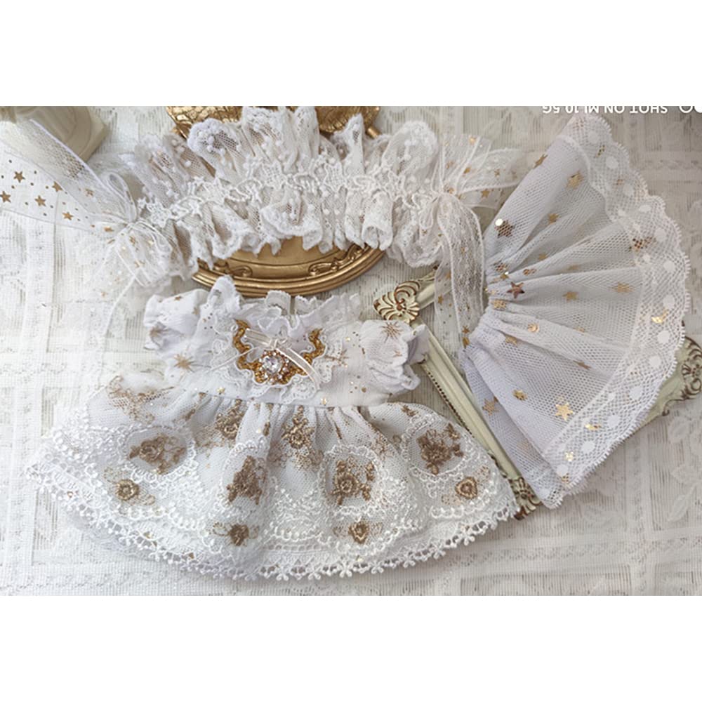 Amazon.co.jp: niannyyhouse 20cm ぬいぐるみ 服 ゴールドレース