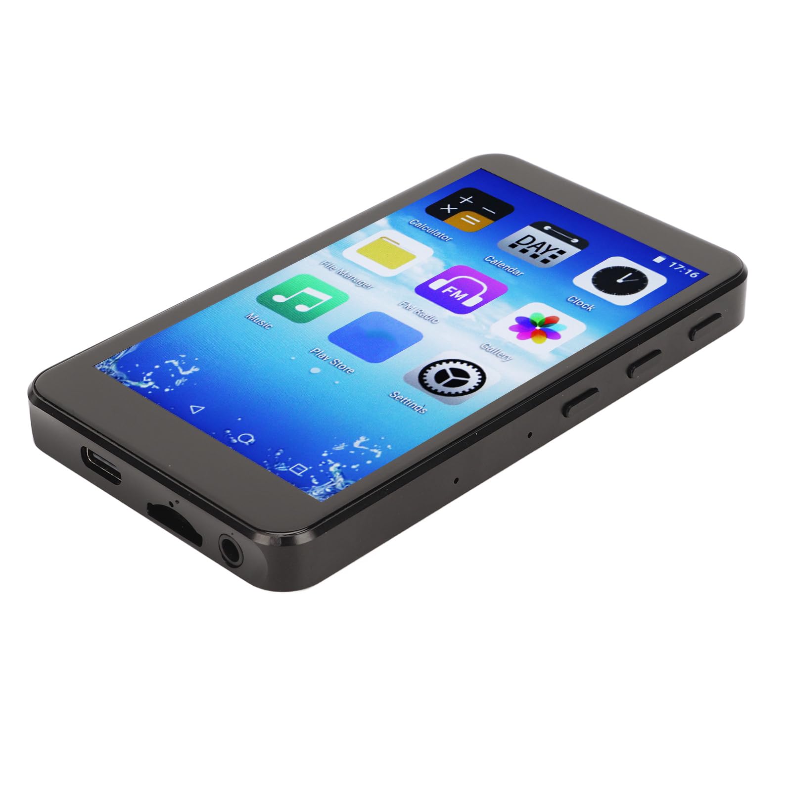 Przenośny odtwarzacz MP4 WiFi, AI inteligentna redukcja szumów HD MP4, Ligent 5.0 HiFi Player MP3 i cyfrowy odtwarzacz multimedialny, sterowanie głosem, ekran dotykowy z nagrywarką do nauki (angielski