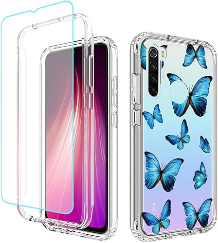 Miniatura 1 de Funda para Redmi Note 8 (20192021) M1908C3JH con protector de pantalla de vidrio templado, cubierta protectora de cuerpo completo transparente de