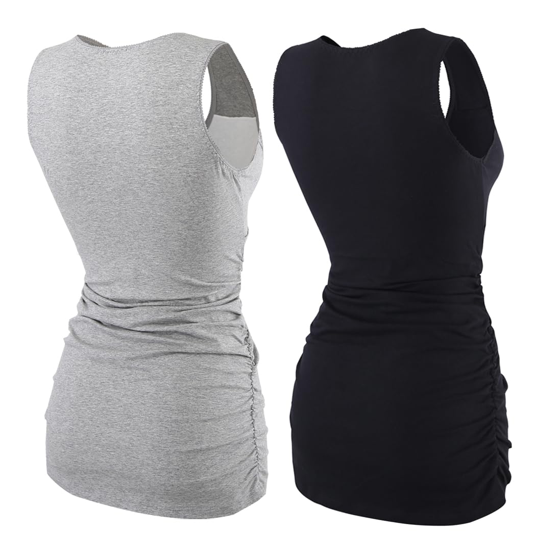 Top de Maternité, T-Shirt de Grossesse Haut d'allaitement Brassière Maternité Tee- Femme