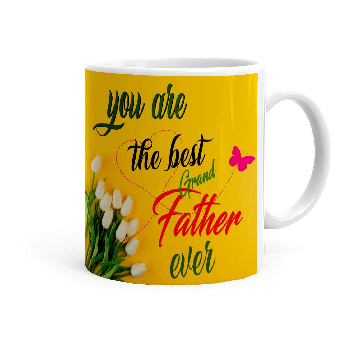 Kesri Gifts You are The Best Grand Father Ever Theme Printed Coffee Mug (325 Ml)(AD20-Grand-Father) - Gift for Grand Father