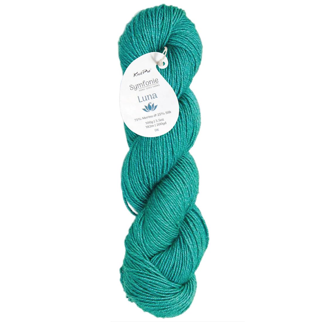Luna Symfonie Yarns Knitpro Turquoise, hilo turquesa de tejer crochet