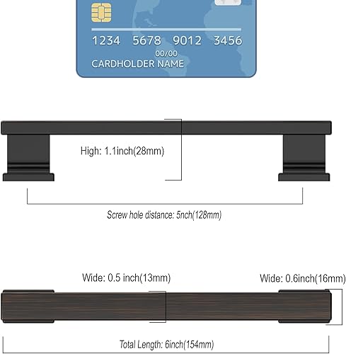 Miniatura 3 de 9BUILD Paquete de 10 manijas de gabinete de cocina de 5 pulgadas (5.039in) de níquel satinado cepillado, manijas de gabinete de cocina, manijas de