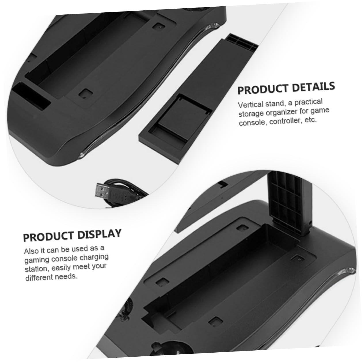 OSALADI Soporte para Gafas De Realidad Virtual Base para Gafas De Realidad Virtual Organizador De Estación De Carga para Mandos De Compatible VR para Sujeta Cascos Gaming y Almacenamiento