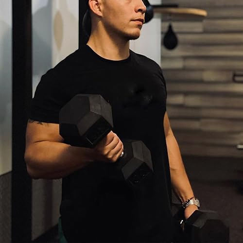 Miniatura 8 de Paquete de 3 camisetas de manga corta para hombre, secado rápido, para entrenamiento, gimnasio, absorbe la humedad, para correr