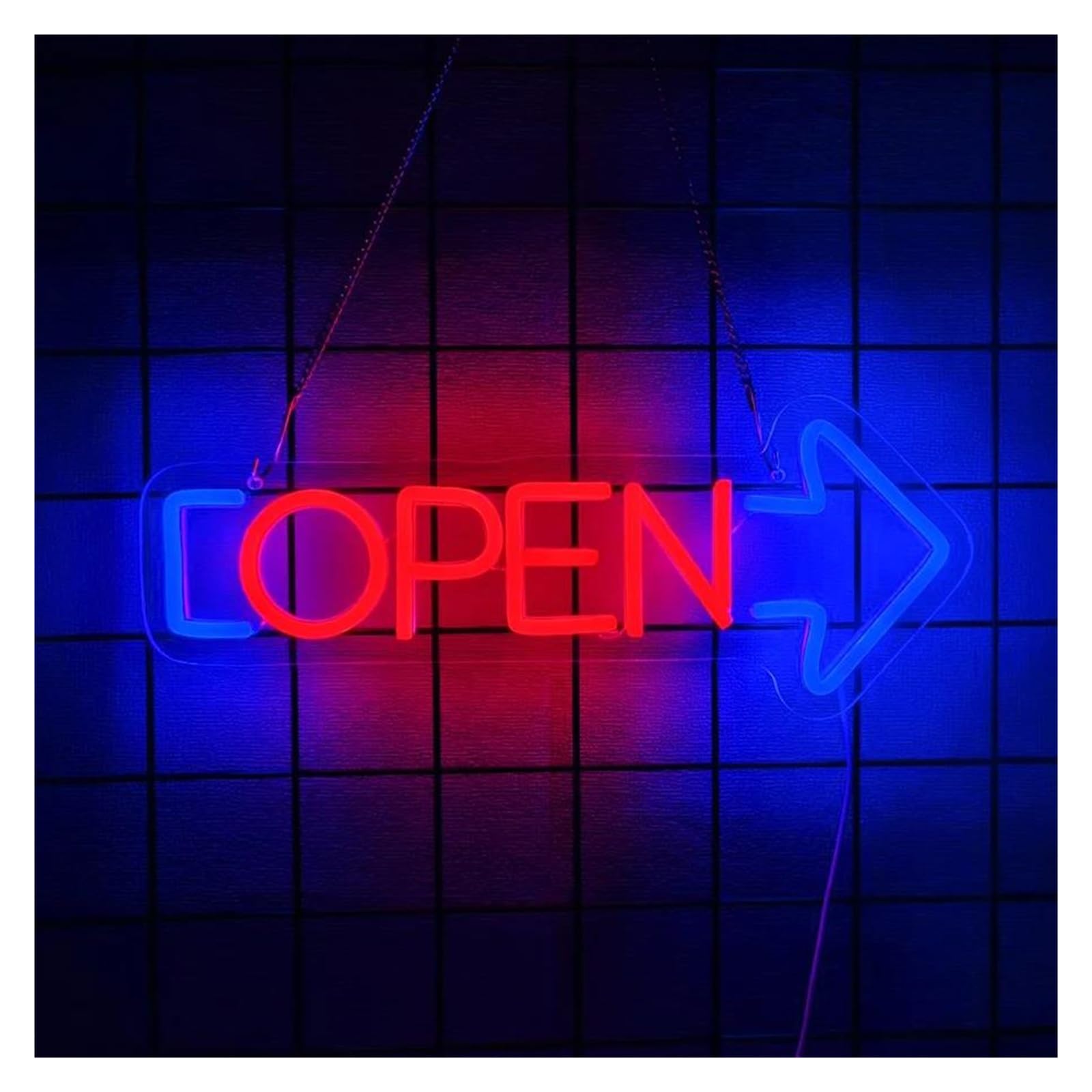 SHOUXI Sign Lamp Open Neon Sign Light Dimmable USB Powered for Business Bar Cafe Restaurant Hotel Salon Wall Decor Illuminated 39cmx15.5cm