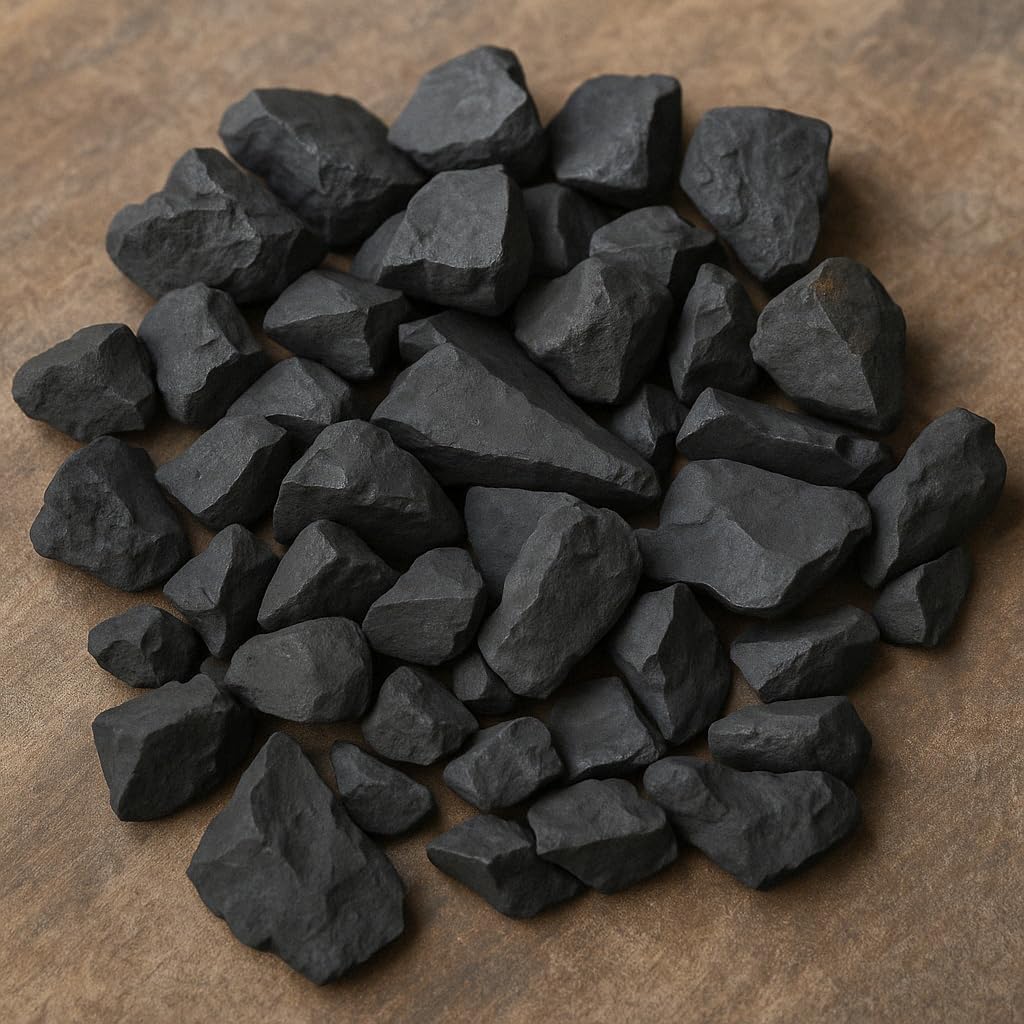 Shungit in Piccolo Pacchetto Grezzo (1 kg), Pietre shungite, sunghite, shungite Originale per purificazione dell'Acqua