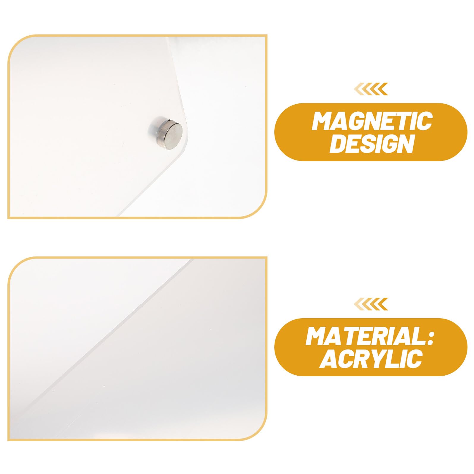 TOPBATHY Pizarra Magnética Borrado en Seco 42x30 Cm Acrílica Transparente para Refrigerador Organizador Semanal Planificador Hogar Oficina Escolar
