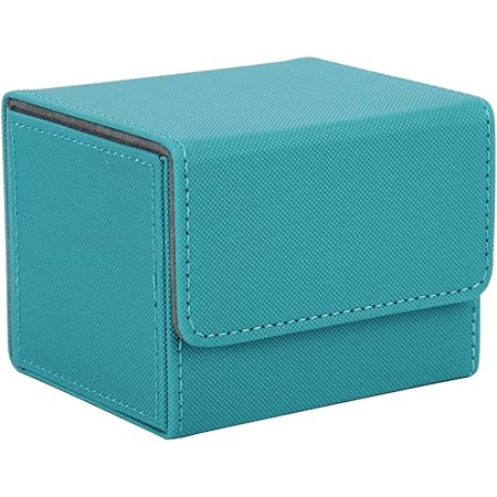 Amazon Co Jp デッキケース トレカケース ストレージボックス 横入れ マグネット Pu レザー 1枚 遊戯王 ポケモン デュエマ 各種 カードゲーム に使用可能 スリーブ対応 Sサイズ 青 ホビー