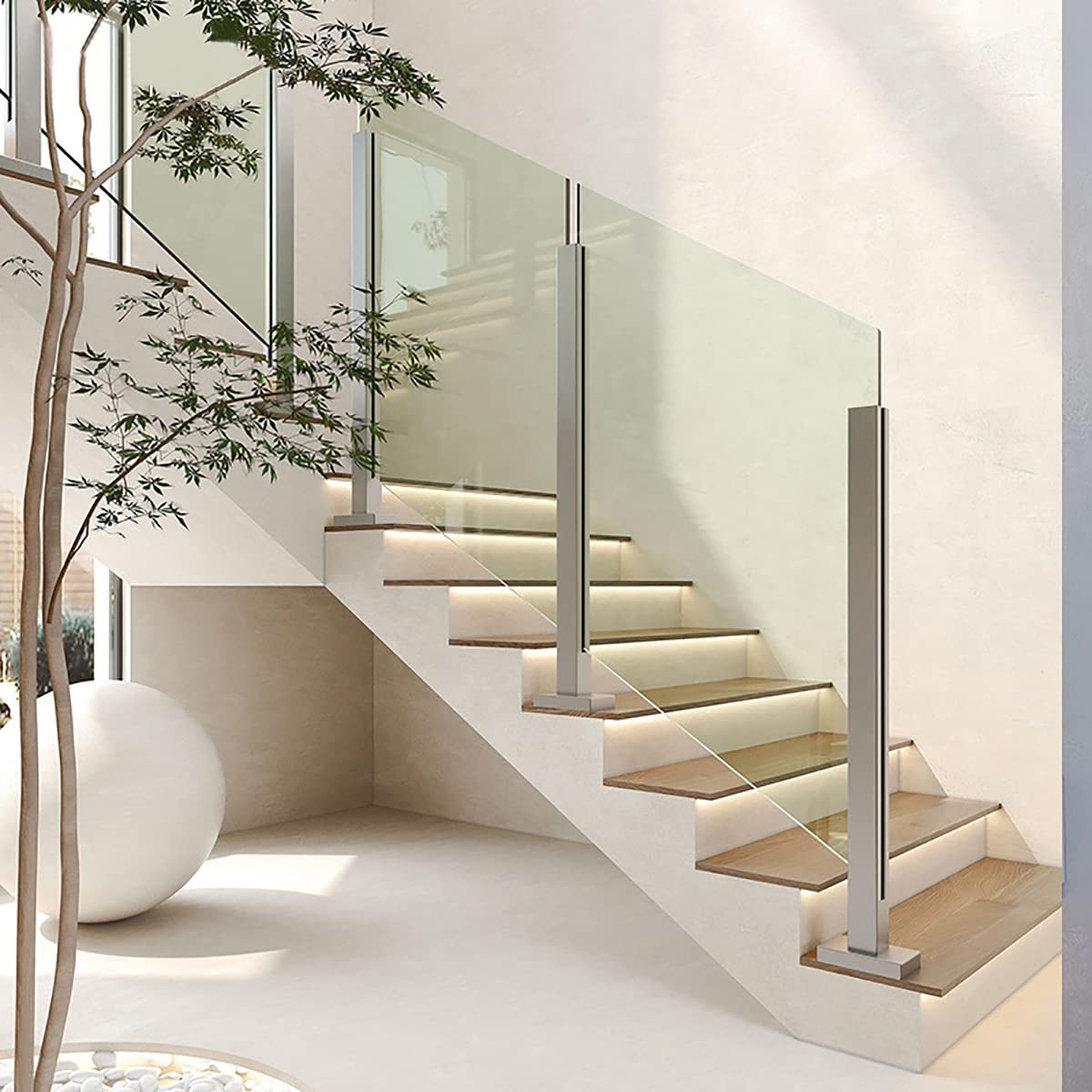 CLEADONG Edelstahl Geländerpfosten 316 - Moderner Pfosten Für Glasgeländer