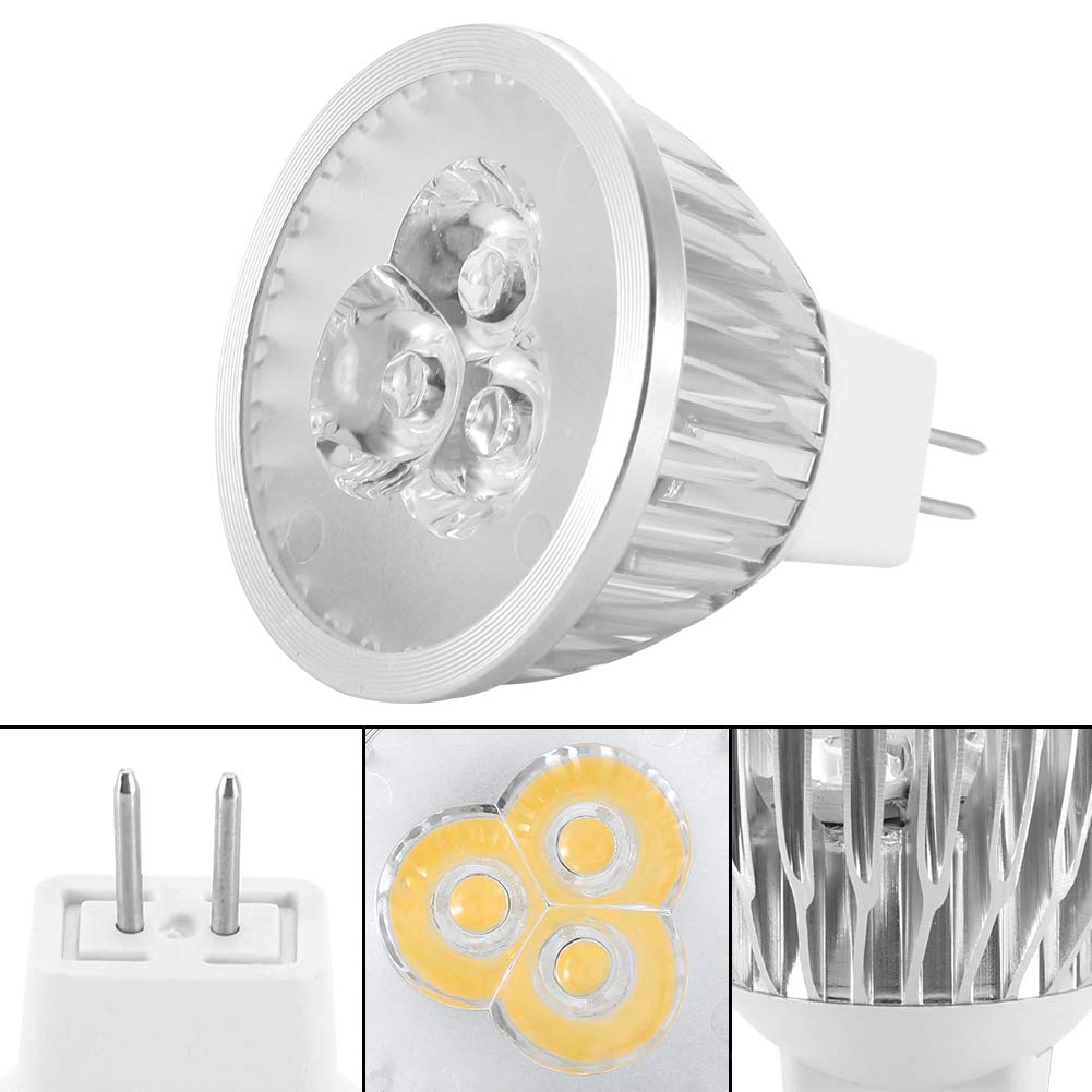 Fabater MR16 LED Light Bulb, 3W, 12V, Warm White 3000K