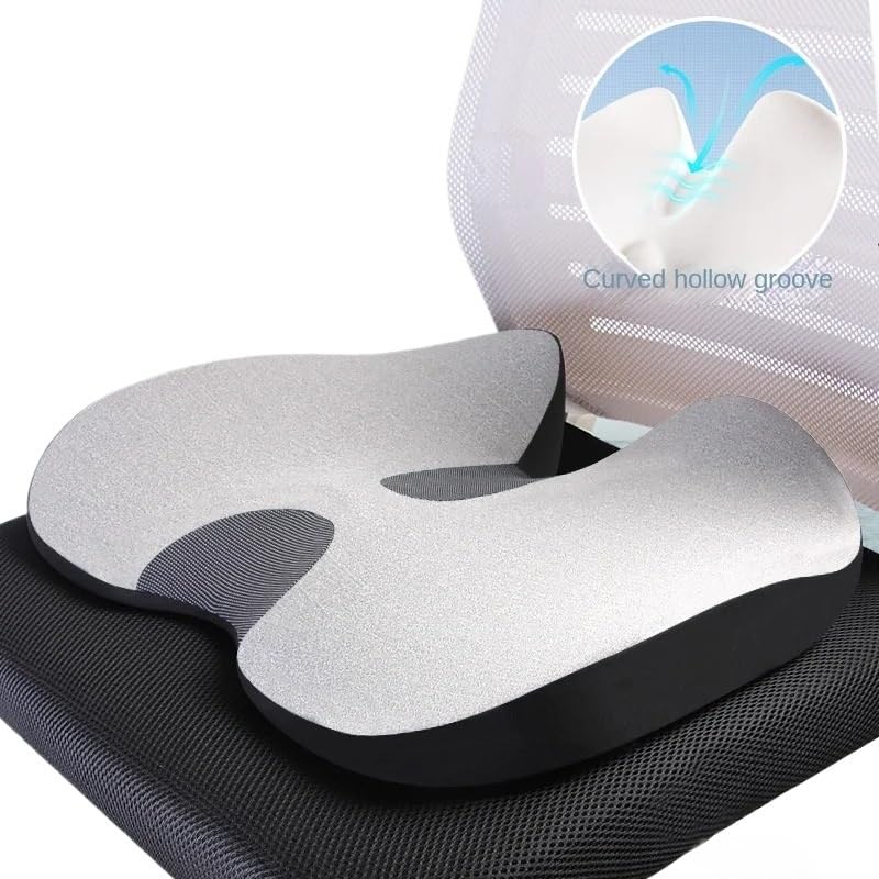 Cuscino per Sedie Cuscino per Sedile Cuscino per sedile in memory foam per coccige, ortopedico per coccige, sciatica, sollievo dal dolore alla schiena, sedia da ufficio, seggiolino per auto(Mordern Gr