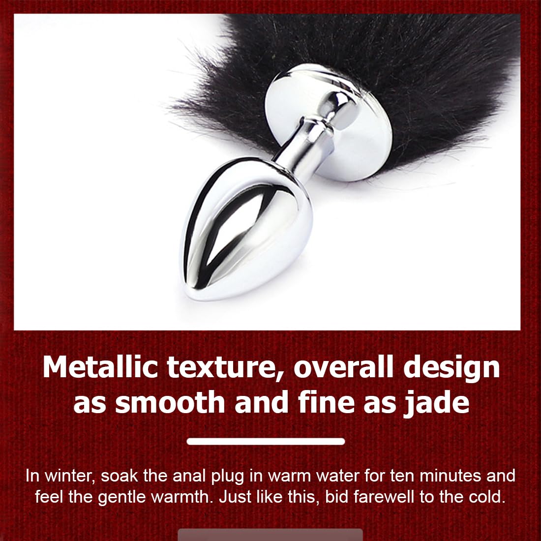 1 Pezzi Anale Metallo, Anal Butt Plug, Set Plug Anale con Cristallo Diamante, Plug Anale Giocattoli del Sesso per Principianti Donne, Coppie, Uomini - Nero