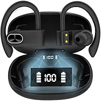Fone De Ouvido Bluetooth Sem Fio Esportivo Anti Queda – Bateria 45h De Reprodução Com Microfone Compatível Com iPhone Samsung Xiaomi Motorola Celular Android Ios Academia Corrida [VALUANCE]