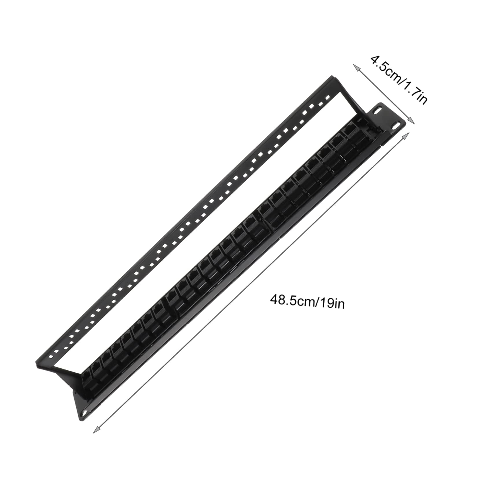 Panneau de Brassage Réseau Cat5e 24 Ports Noir en Plastique | Contacts Plaqués Or, Clamping Ferme et Fiable, pour Machine Room et Quartier
