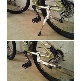 TOPCABIN Bicycle Adjustable Aluminium Alloy Bike Bicycle Kickstand Side Kickstand Fit for 22 24 26- White