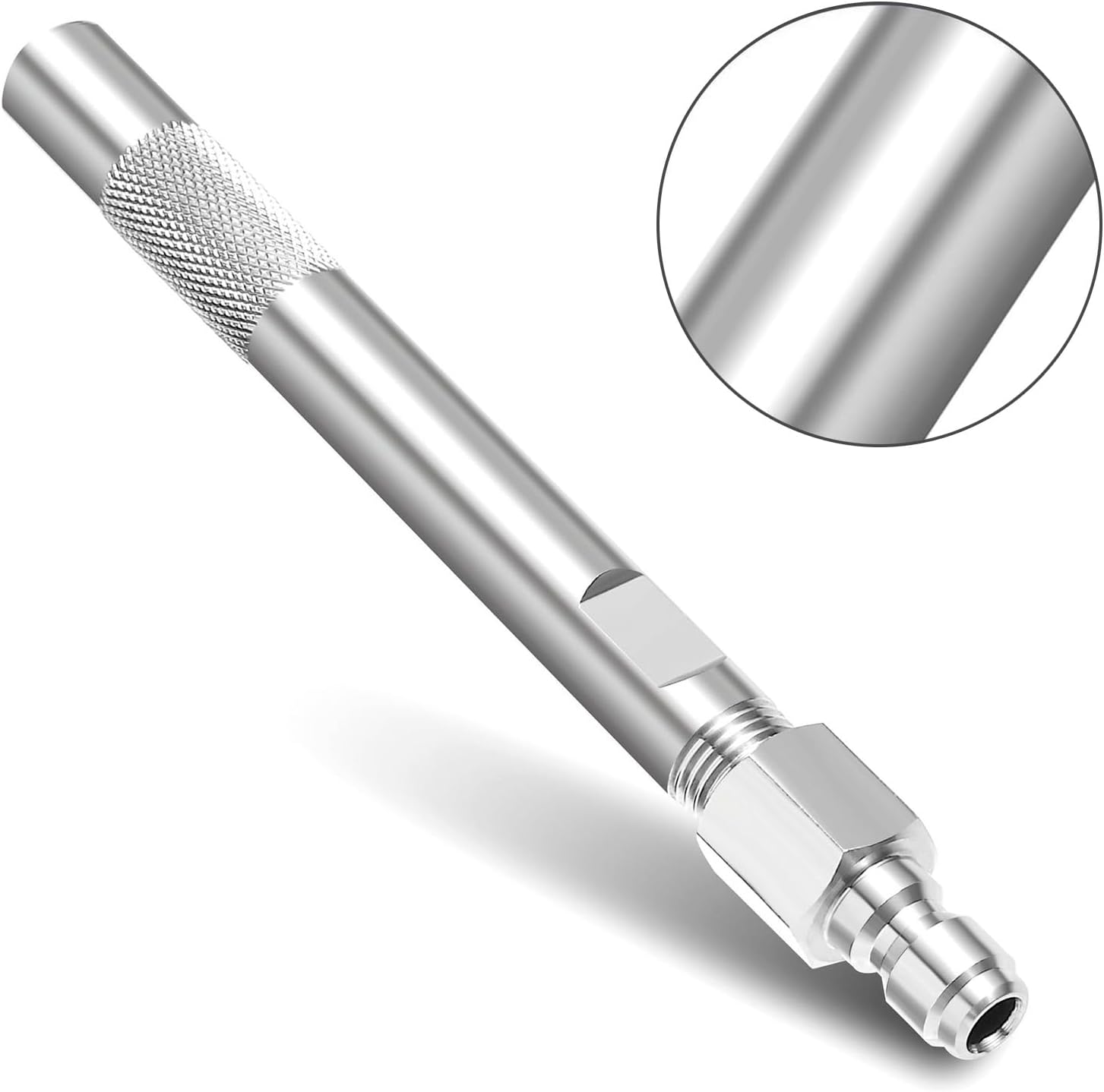 Tip M5 Twist Nozzle, Long Range Soap Washing 3-7 GPM 1000-6000Psi, 1/4in Fast Connect for Ladder Saver, Stainless steel material