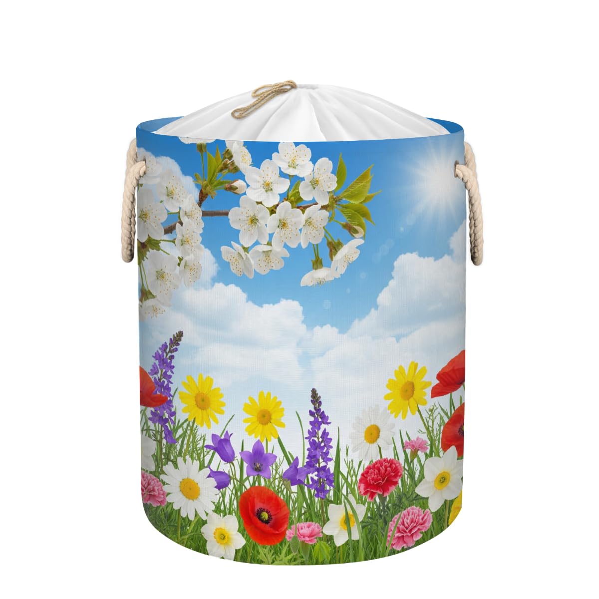 Panier à linge pliable 58l grand bac de rangement pour vêtements