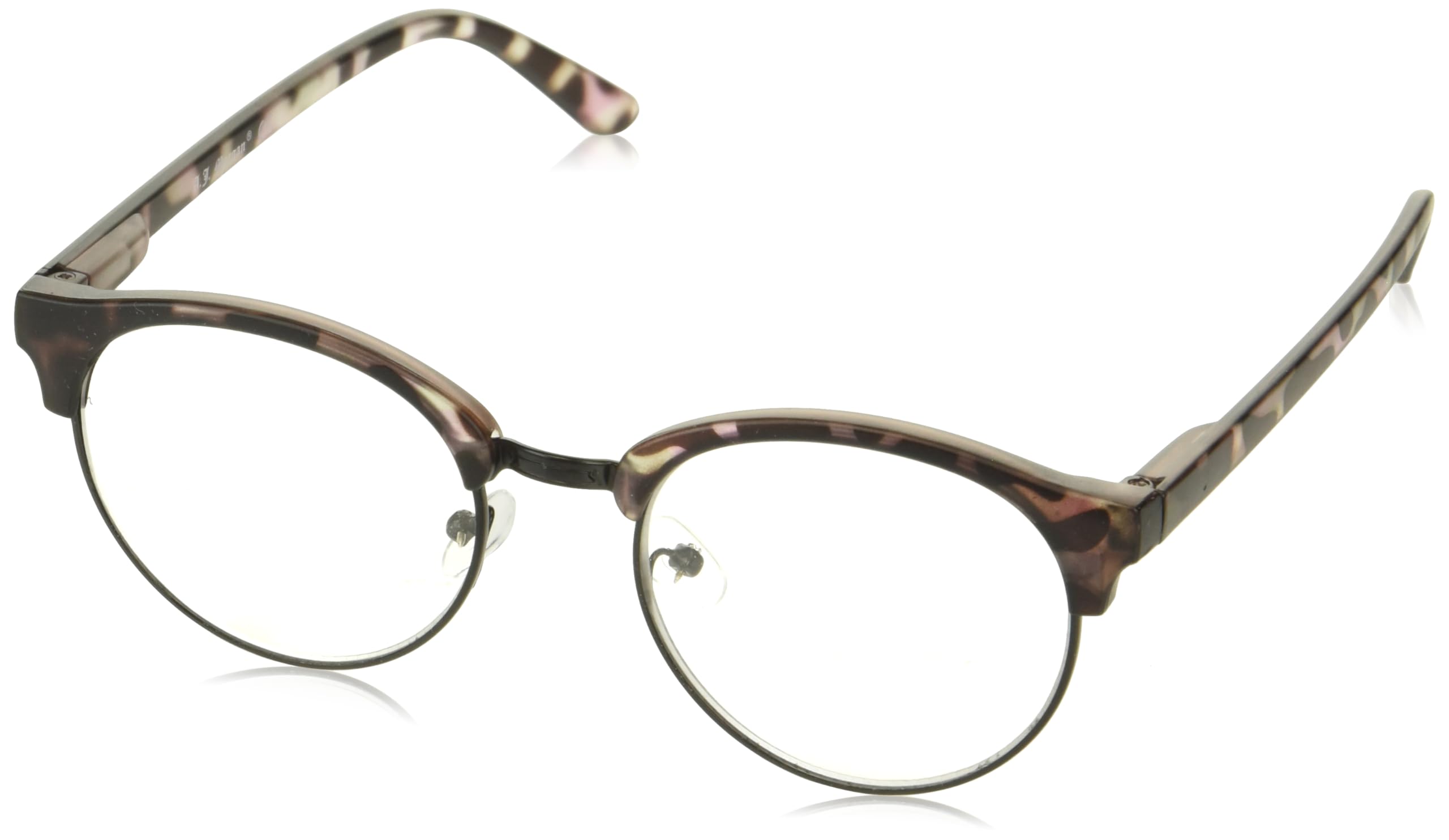 A.J. Morgan Eyewear Madison AVE-Readers Round Reading Glasses, Grey TORT, 52mm + 1.25