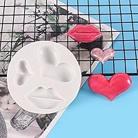 Vista 8 de Moldes de silicona para labios DIY corazón resina epoxi molde de boca de silicona artesanal molde personalizado