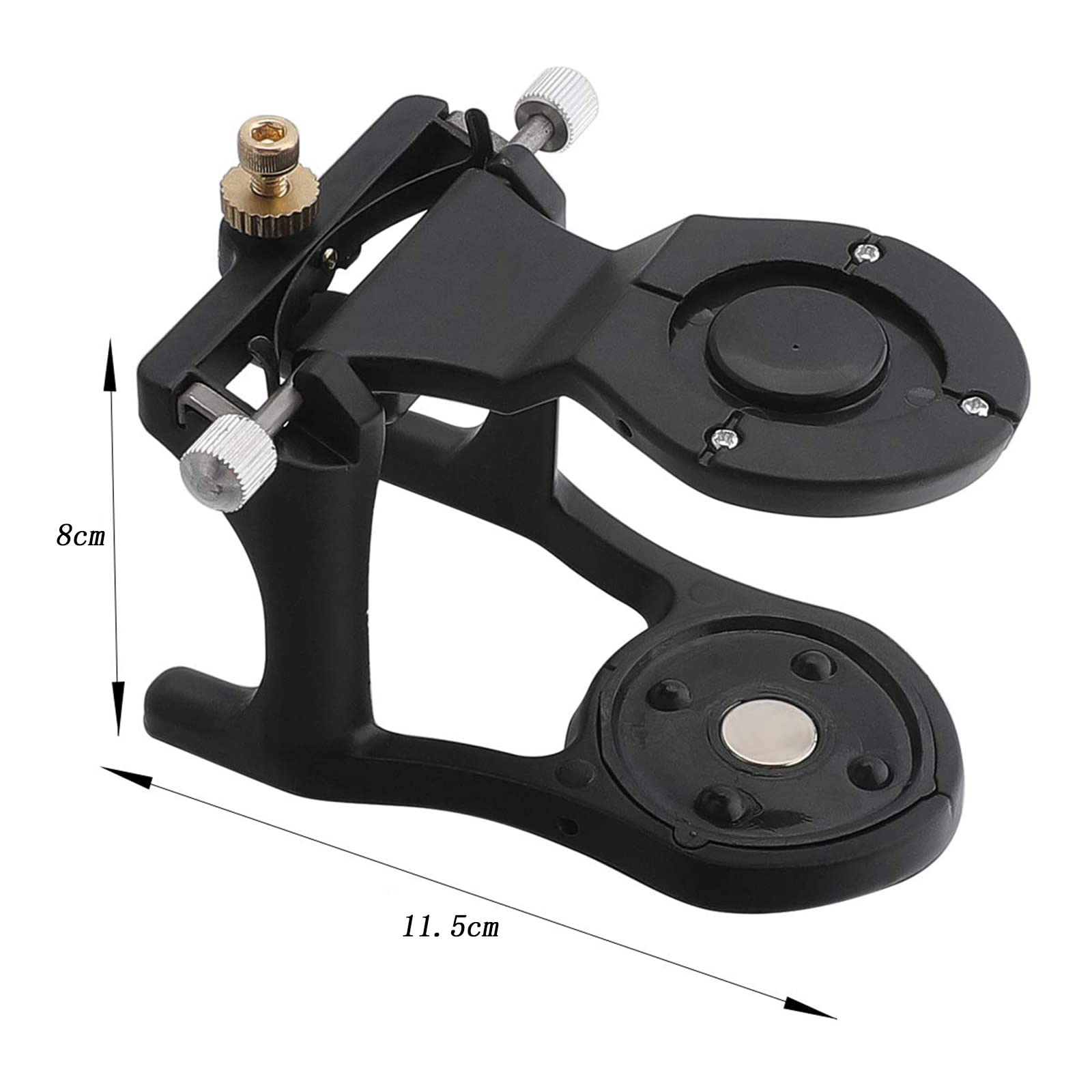 2 Piezas Articulador Magnético Ajustable para Dentaduras Postizas Articulador Pequeño Equipo De Laboratorio Dental Herramienta para Laboratorio Dental