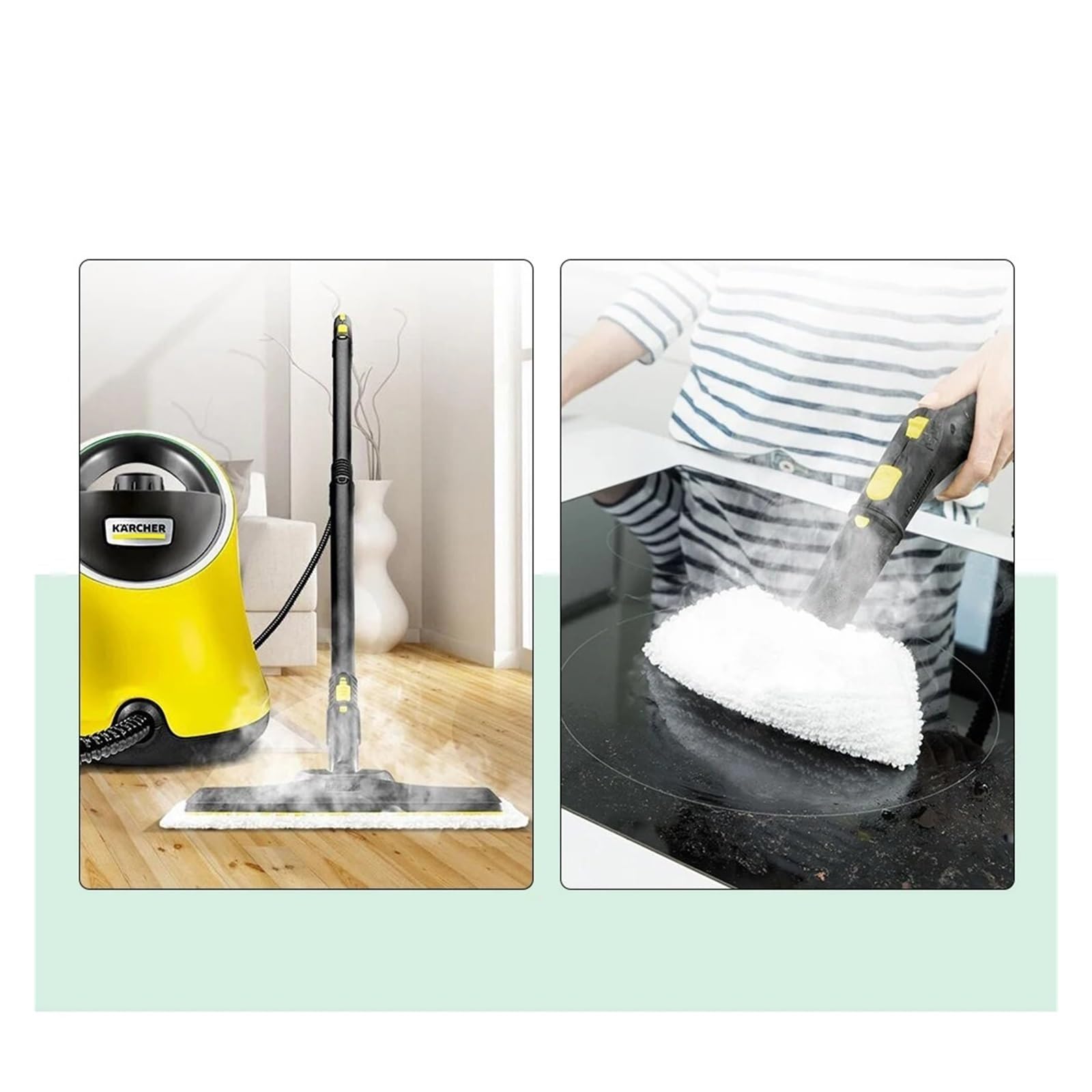 Paño de mopa for limpieza a vapor, Compatible con Karcher,Easyfix SC1 SC2 SC3 SC4 SC5, repuesto for aspiradora(D (10Pcs))