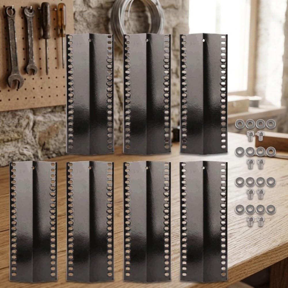 Copribruciatore Acciaio Regolabile per Griglie per landmann Copribruciatore(XH00127-Silver 8pcs)