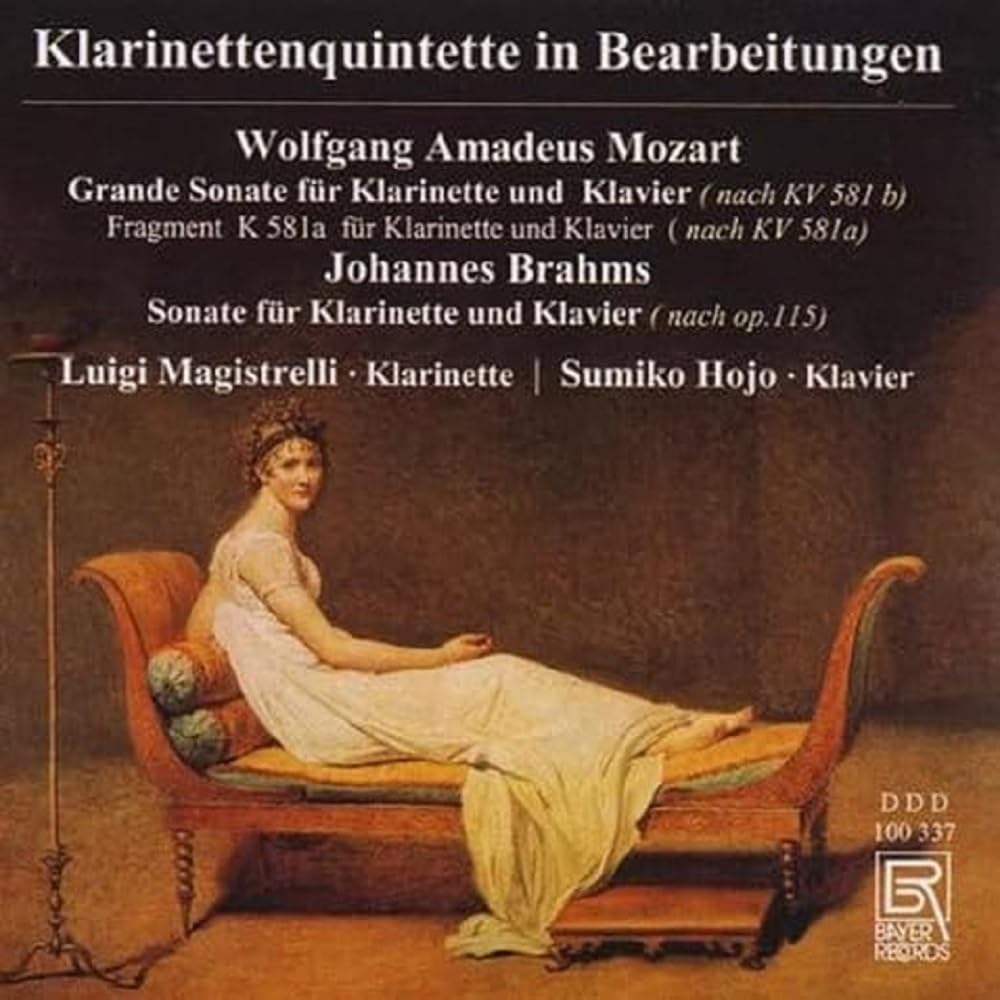 Mozart/Brahms: Clarinet Quintets arranged for clarinet & piano