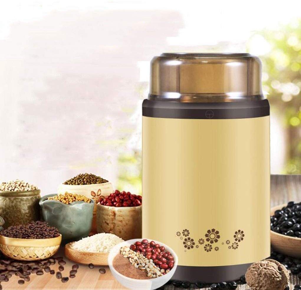 Molinillos de granos, molinillo eléctrico de granos de café, molinillo de especias, 1 cuenco extraíble con hoja de acero inoxidable, 200 g, pimienta, medicina herbaria china, máquina de moler cereales