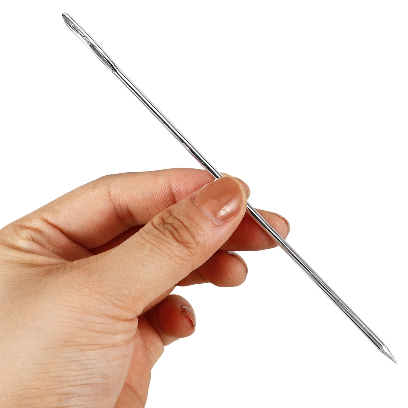 Mipcase 100 Agujas de Coser de Ojo Grande en Hierro, 15cm de Largo, Ligeras y Cómodas para Manualidades y Tejido de Punto