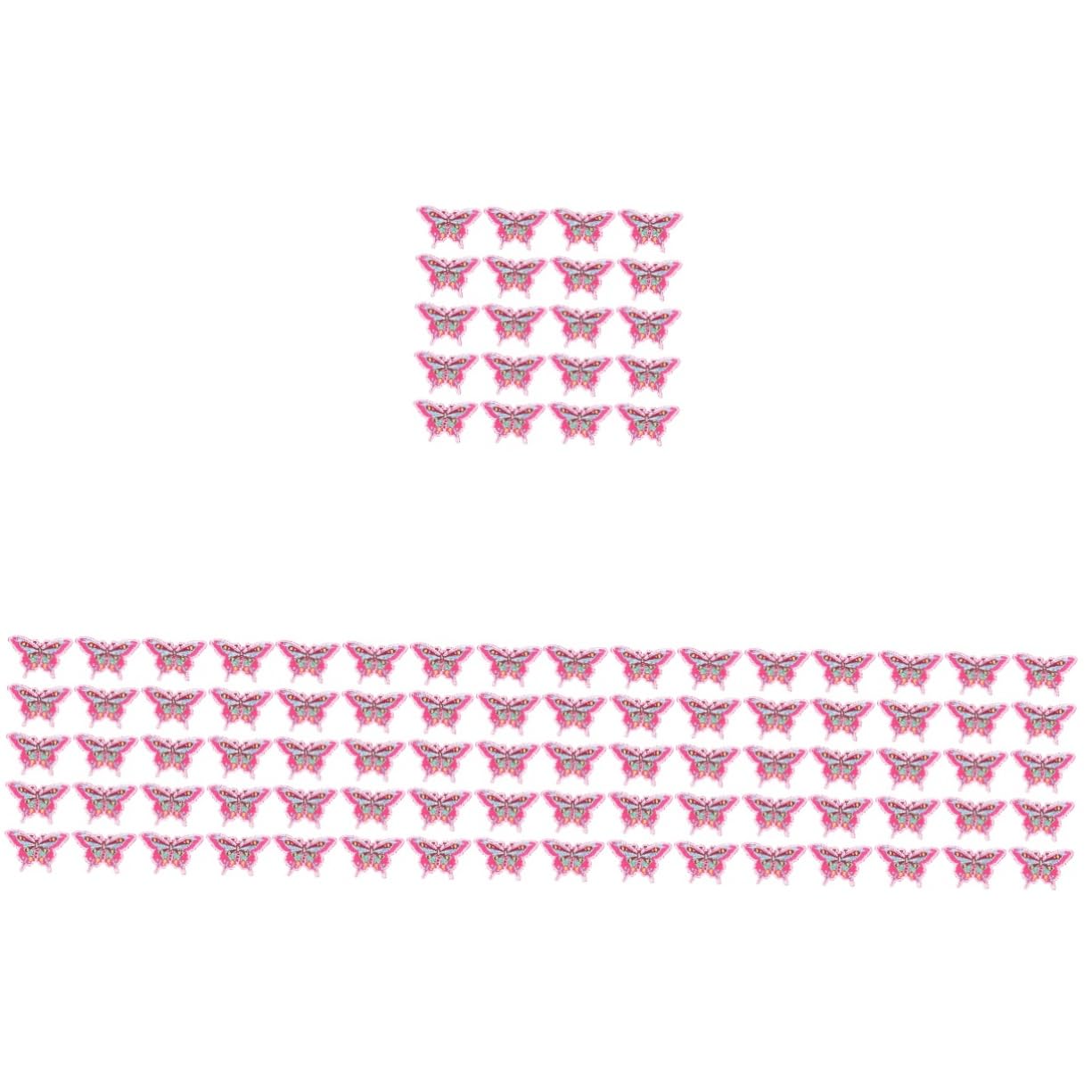 Lurrose 100pezzi Patches Appliques Adesivi Per Decorazioni e Riparazioni Abbigliamento Per Jeans Borse e Accessori