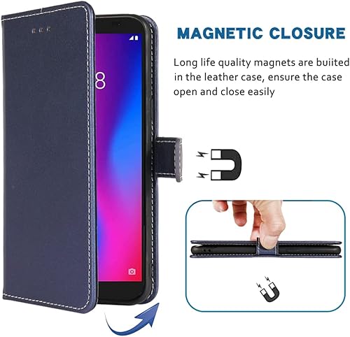 Miniatura 4 de FDCWTSH Compatible con ZTE Avid 579 cartera correa de muñeca cordón cuero Flip Cover titular de la tarjeta soporte accesorios celulares folio