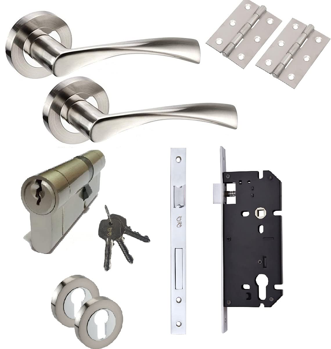 Golden Grace Astrid Dual Chrome Euro Profile Lock Internal Door  Pack3 Keys70mm Barrel from B&Q